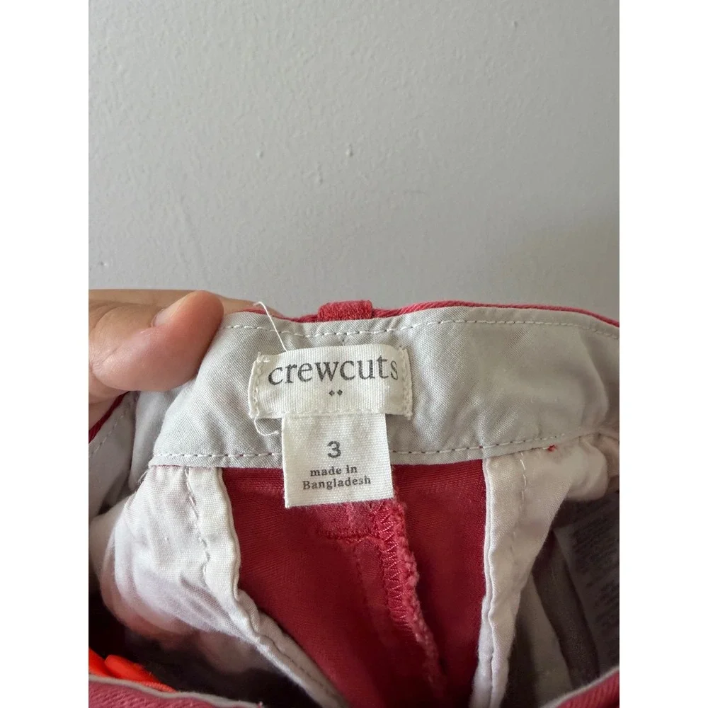 Crewcuts Boys‎ Red Chino Pants Size 3 Adjustable Waist Cotton Stretch Trousers